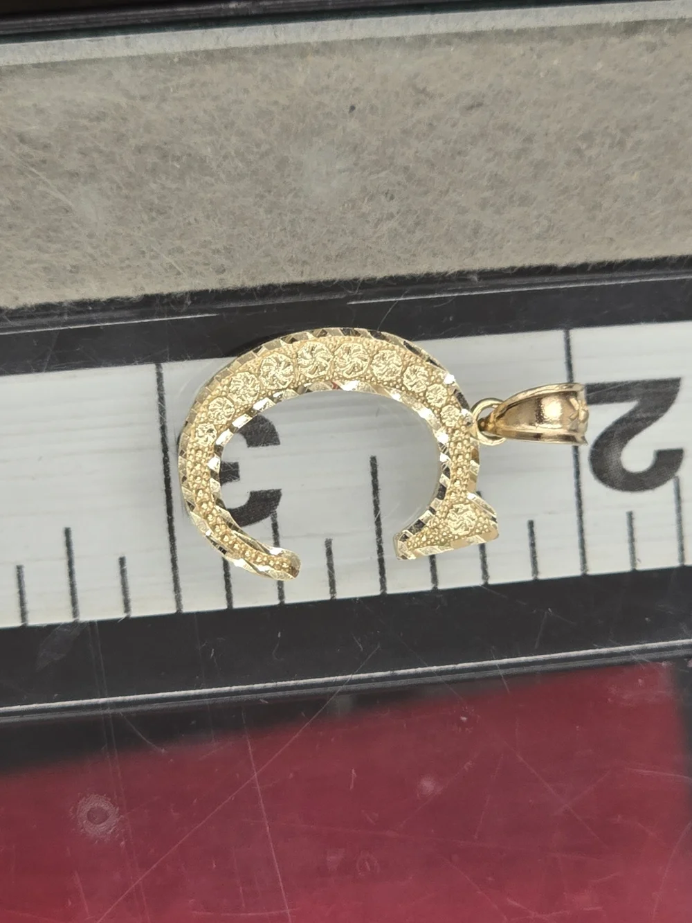 14k Real Gold Letter C Pendant Necklace Charm